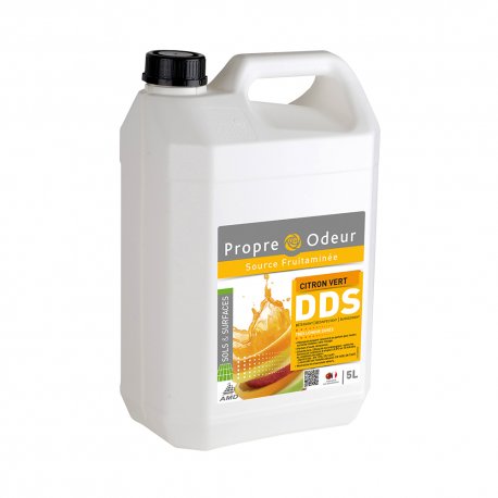 Détergent désinfectant surodorant Sols et surfaces Parfum citron vert DDS Propre Odeur - Bidon de 5L