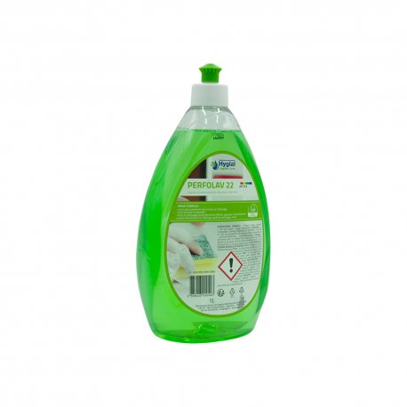 Liquide vaisselle suractivé pour plonge manuelle parfum citron vert PERFOLAV 22 - Flacon de 1L